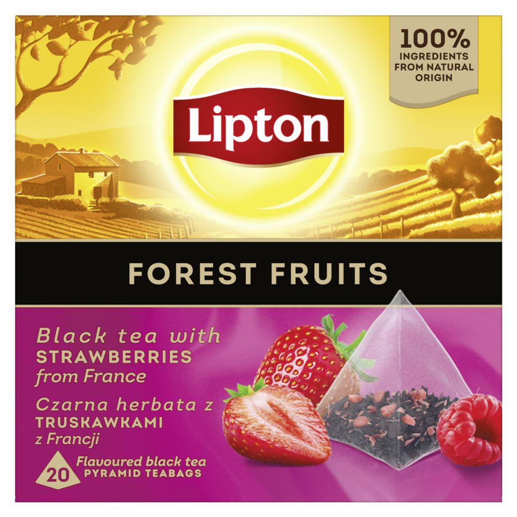 Tè nero Lipton Frutti di bosco, confezione da 20 pezzi Immagine del prodotto 