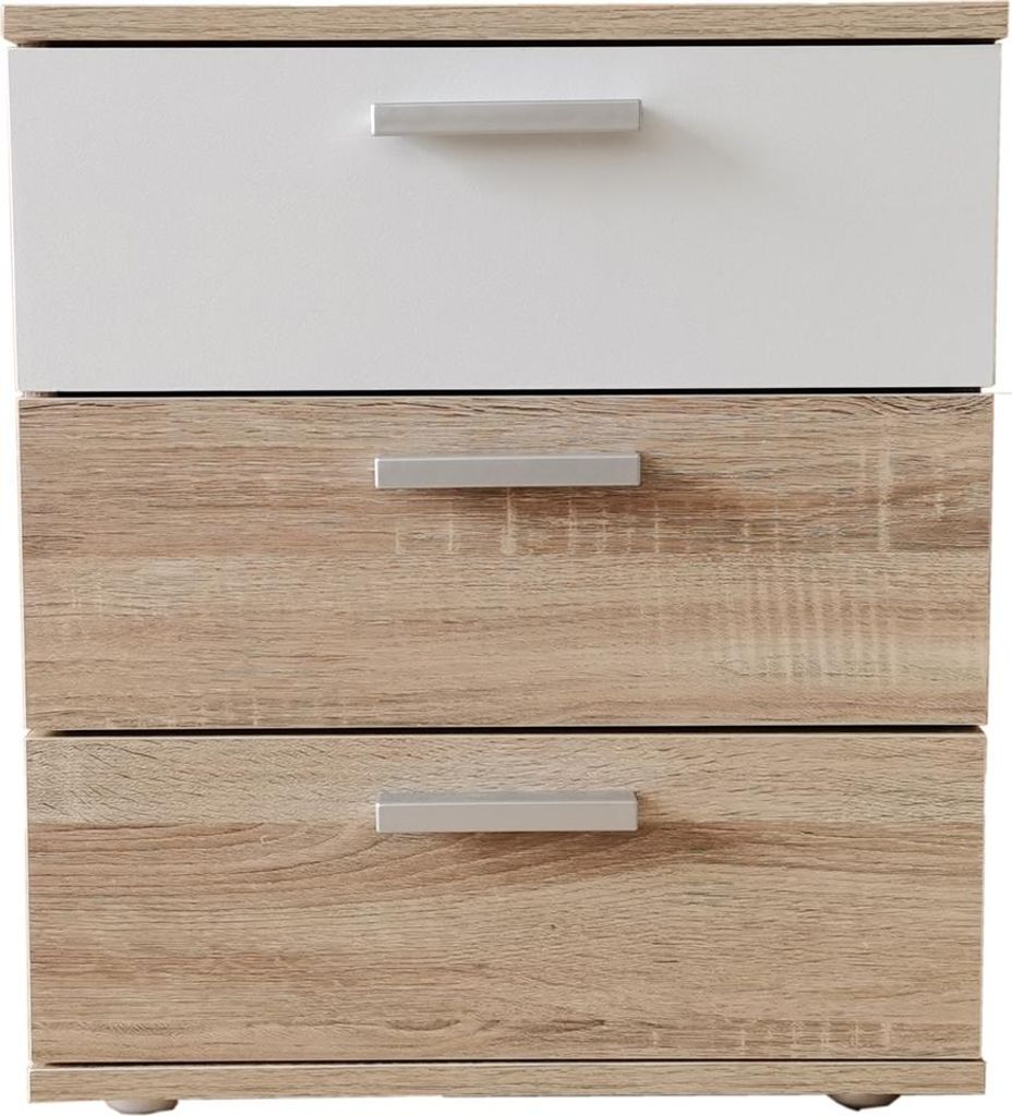 Nachtschrank Nina mit 3 Schubladen HTI-Line