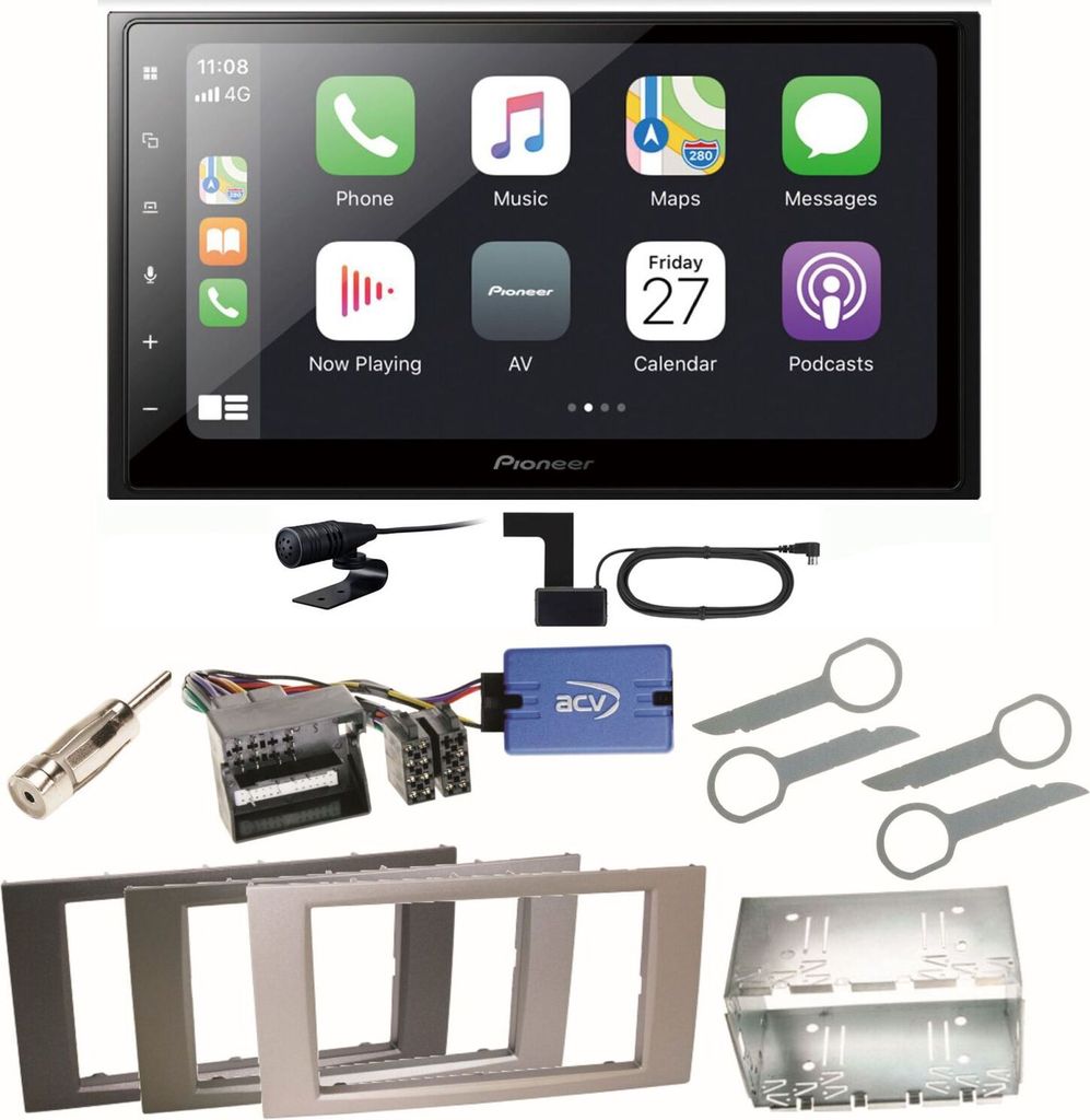 Pioneer SPH-DA250DAB Bluetooth USB Einbauset für Ford Kuga Fusion Galaxy S-Max