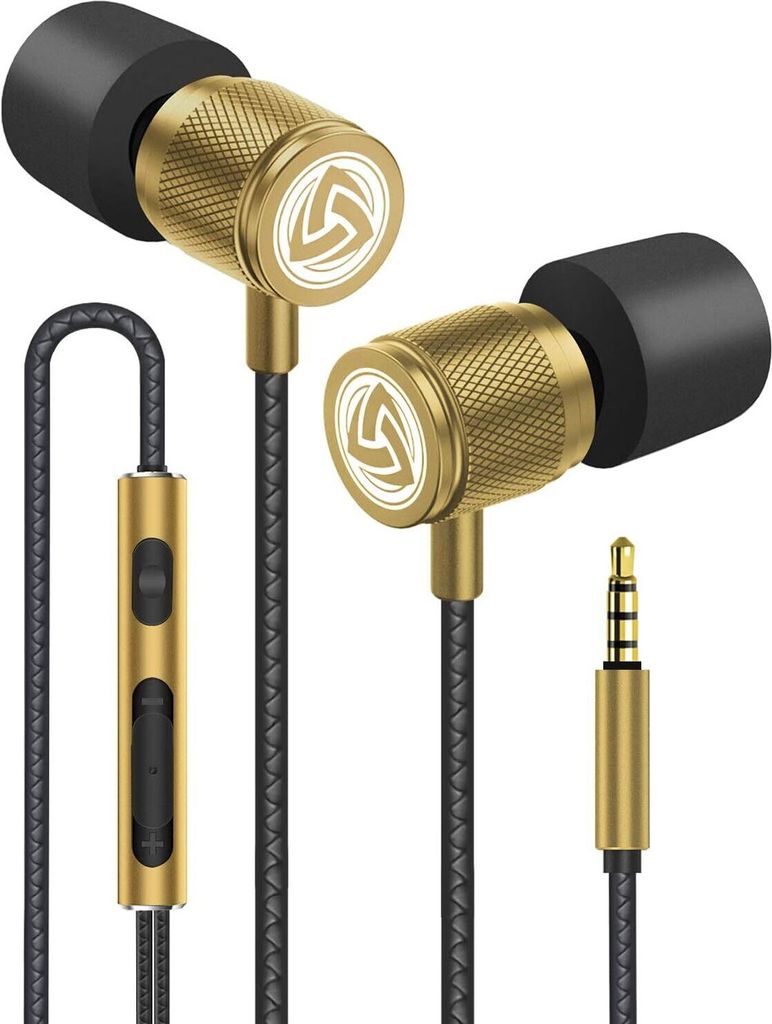 Ultra Kopfhörer In Ear Ohrhörer mit Kabel und Mikrofon, Kristallklarer Klang,