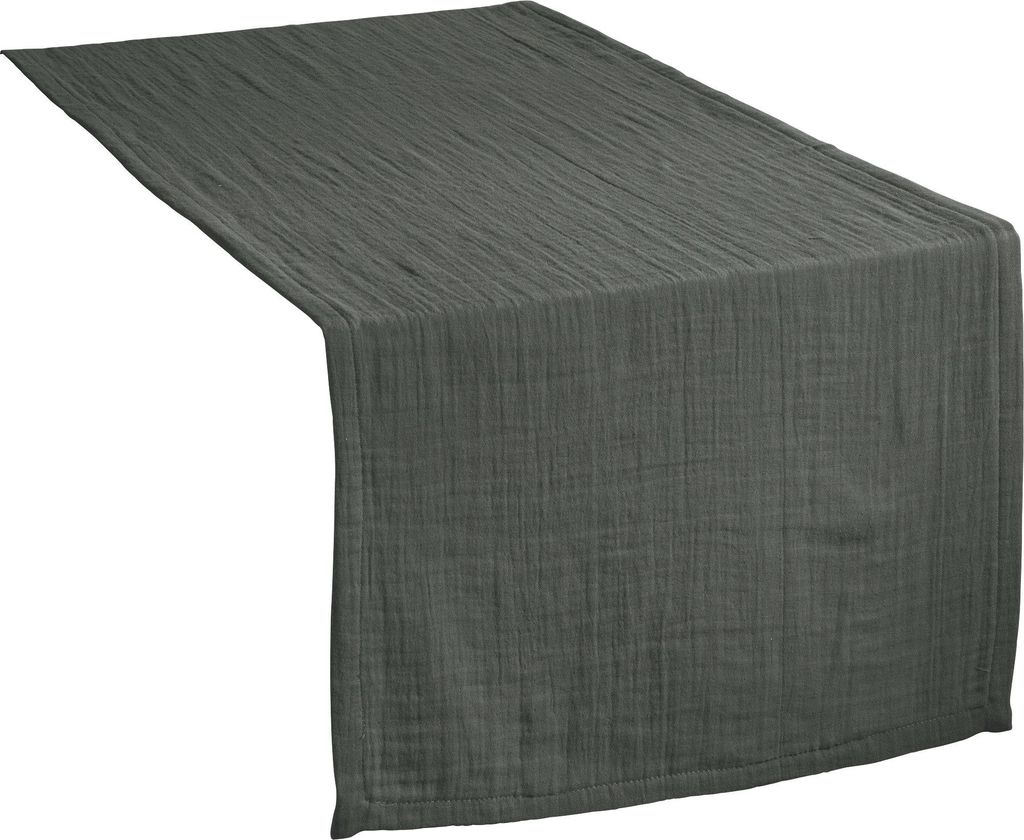 Erwin Müller Tischläufer Arona" grau 40x170 cm"