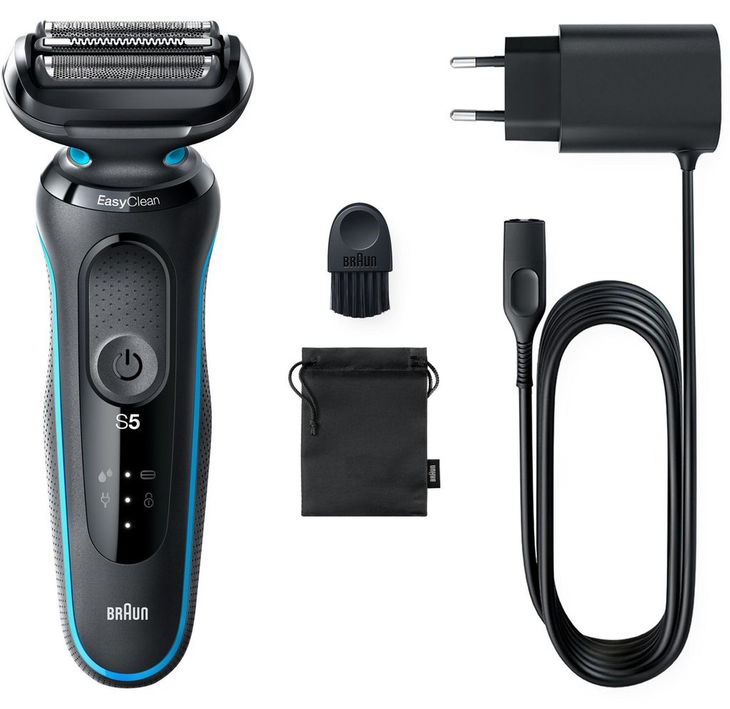Braun Series 5 51-M1000s, Folienschaber, Schwarz, Blau, Produktbild 