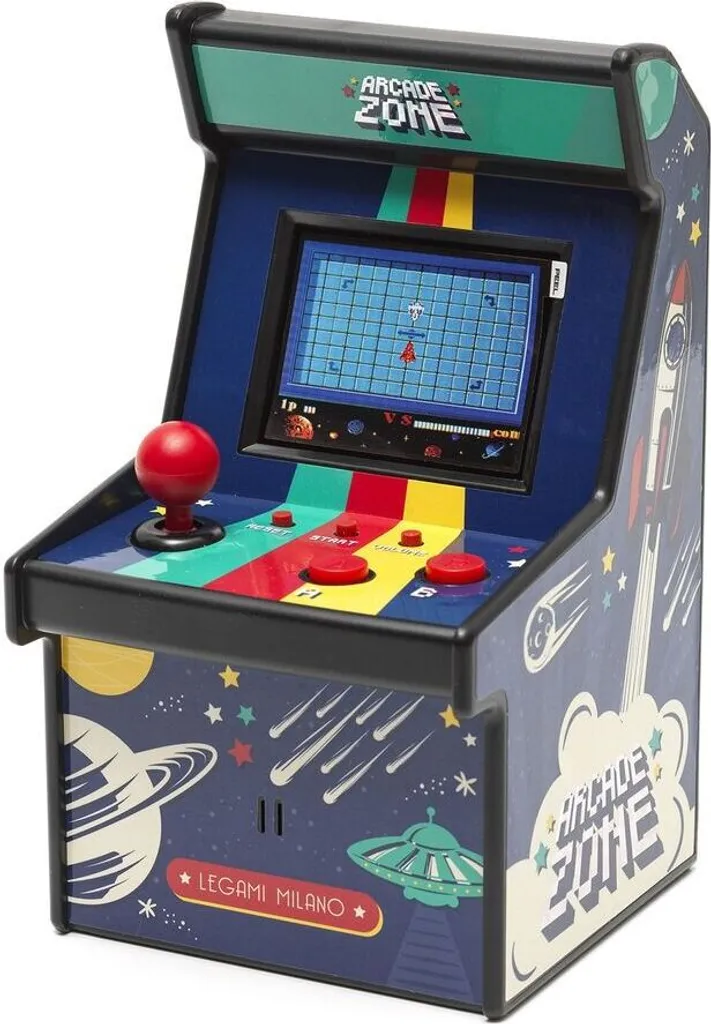 Console Arcade Legami MAC0001 : 150 Jeux, Écran Couleur et Style Rétro