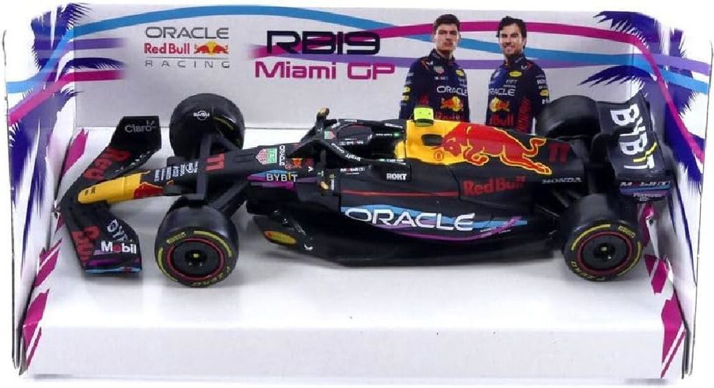 Bburago 18-38082P1 - Modellauto - F1 Red Bull RB19 '23 #11 Perez Miami GP (Maßstab 1:43) Modell Auto