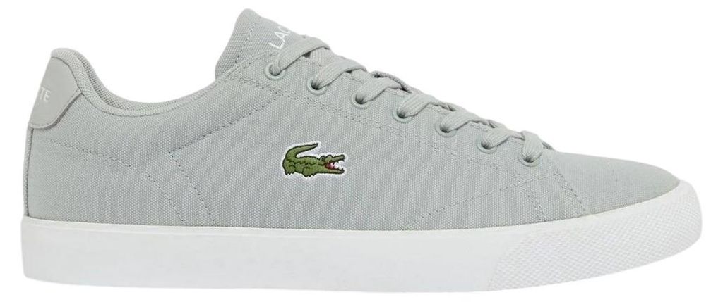 Lacoste - "Lerond" Sneaker für Herren, Canvas, niedrig geschnitten, Flach GT20938 (41 EU) (Grau/Weiß)