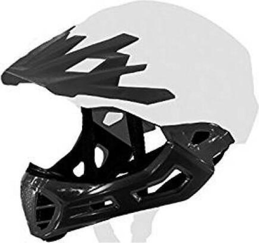 Cratoni Visor + Chinguard Set C-Maniac - lucentblack - für Größe S - Ersatzvisier und Kinnschutz für Cratoni C-Maniac Helme - perfekter Schutz ...