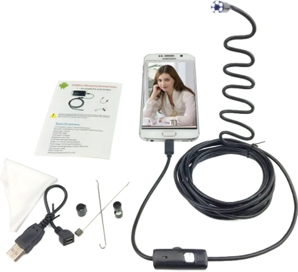 Caméra d'Inspection pour Tuyauterie et Moteur Endoscope Android 3.5M