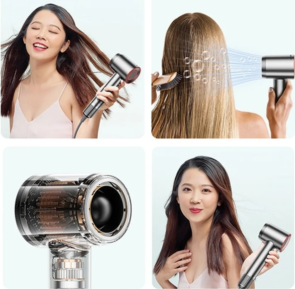 Sèche-cheveux ionique sans pales gris Awei DS-1 pour brushing lisse