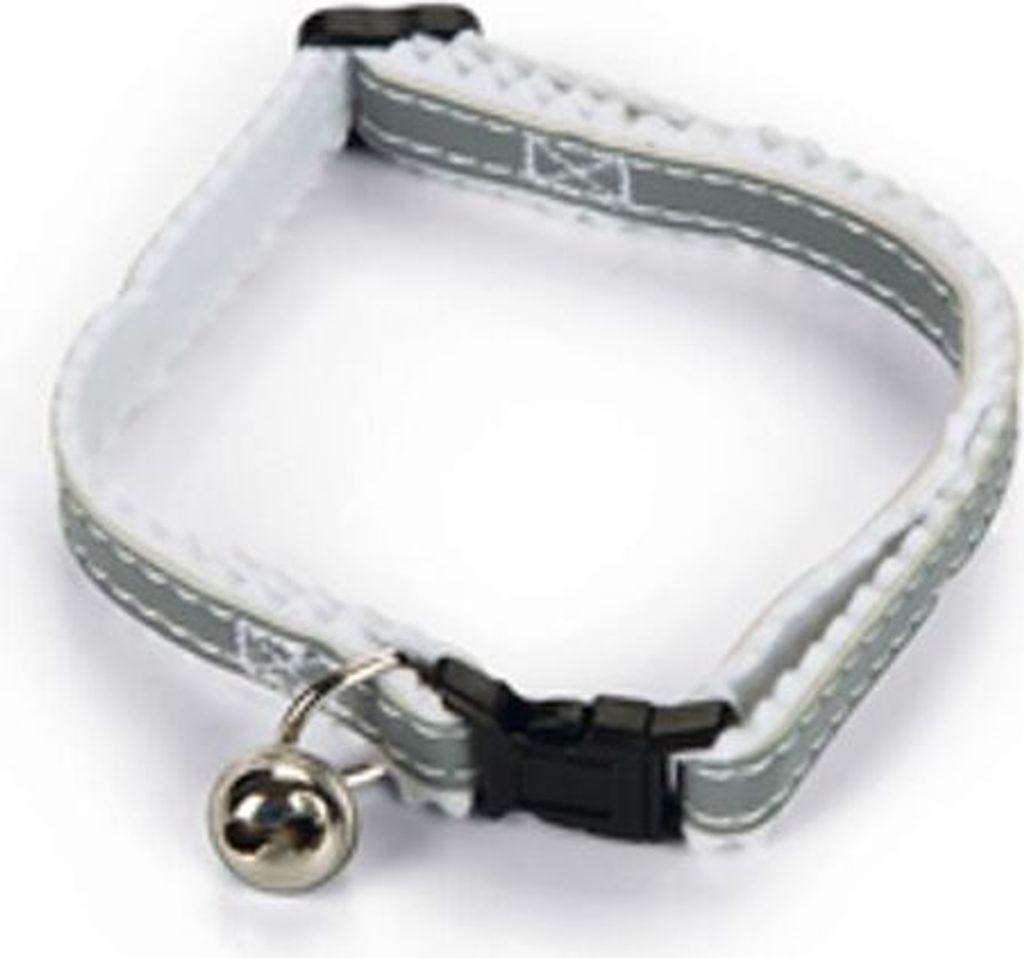 Beeztees - Katzenhalsband - Nylon - grau/weiß - 32x1x0,2 cm Produktbild 