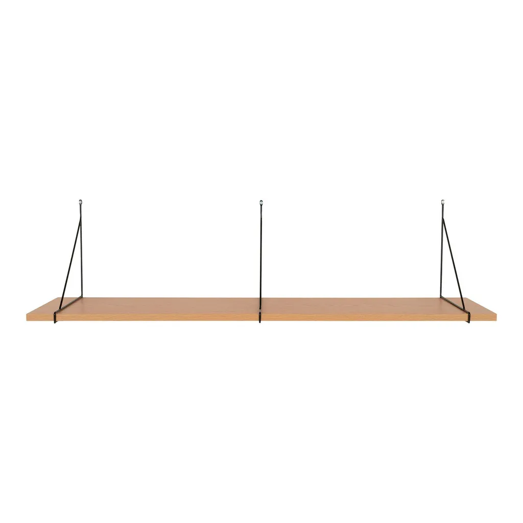 Mensola Design Nero Frassino Chiba 120x29cm - Arredo Moderno