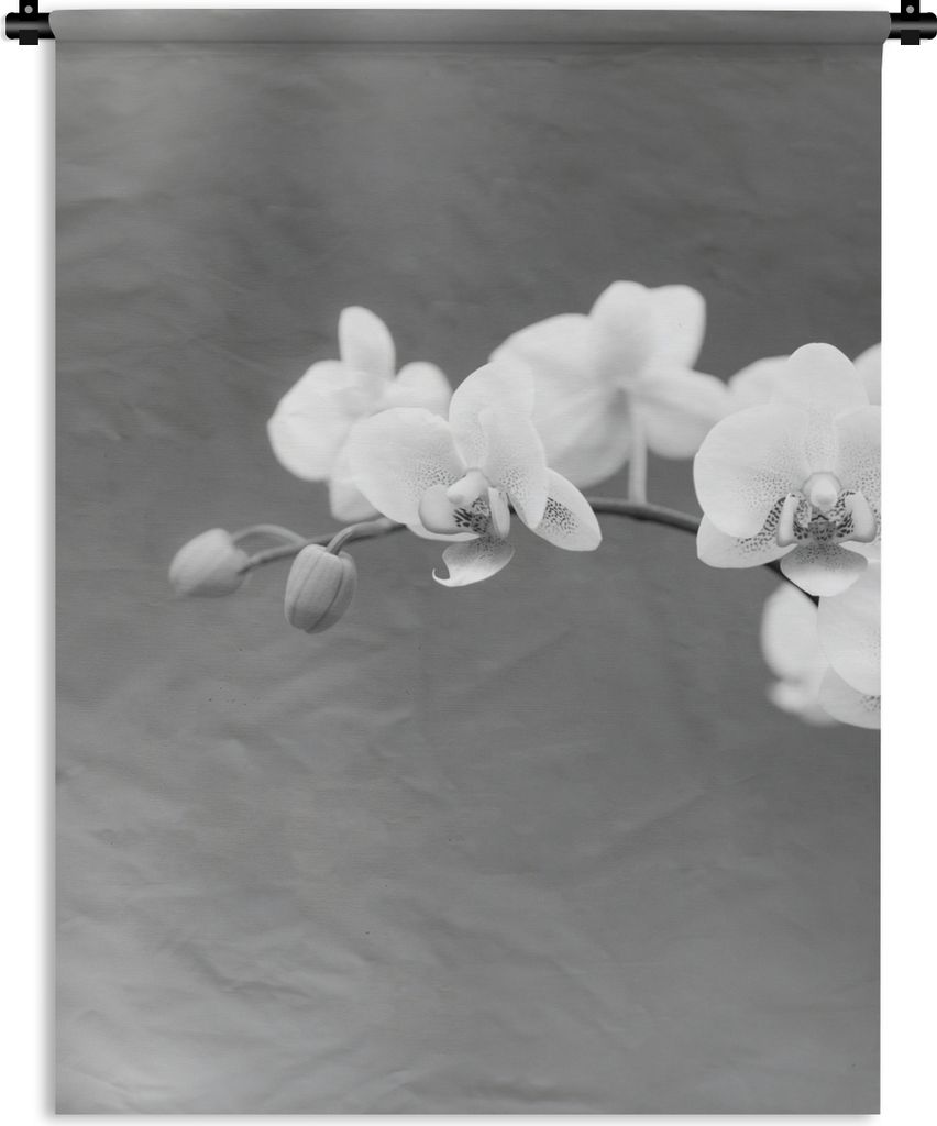 MuchoWow Wandteppich Wandbehang Orchidee - Blumen - Pflanze - Weiß - Lila 60x80 cm Tapisserie Dekoration Wandtuch - Decke - Wandtücher - Wohne