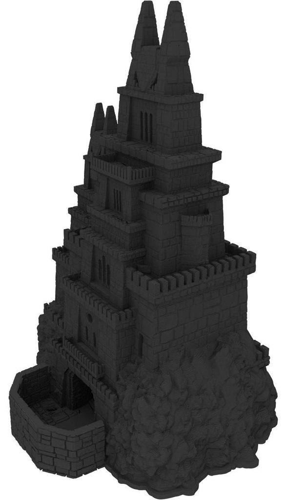 Dragonborn Würfelturm 3D-gedruckt – Schwarz, modular für Tabletop