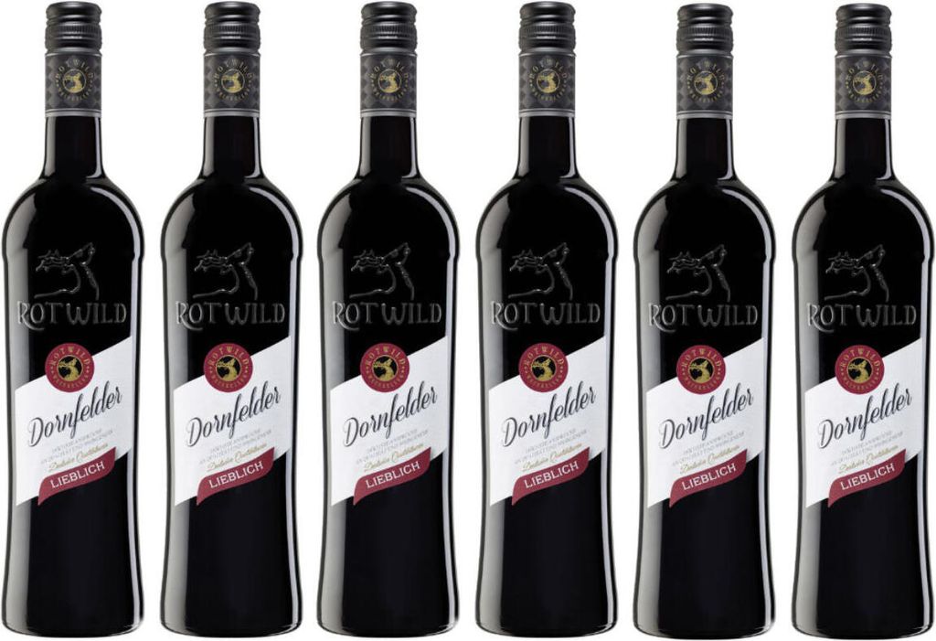 Rotwild Dornfelder lieblich Rheinhessen Rotwein 750ml 6er Produktbild 