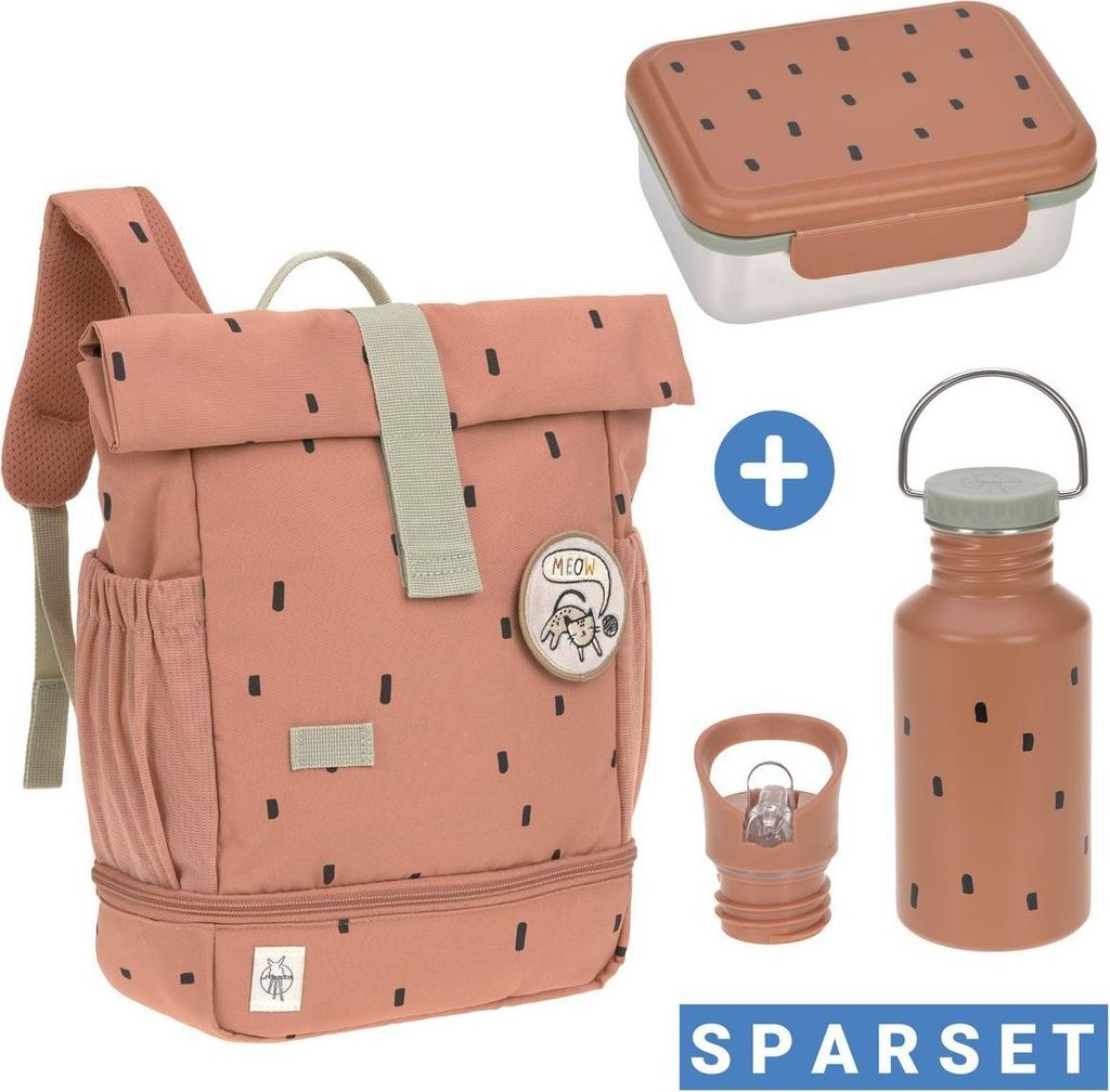 Lässig 3-tlg. Set Rucksack Mini Rolltop Backpack