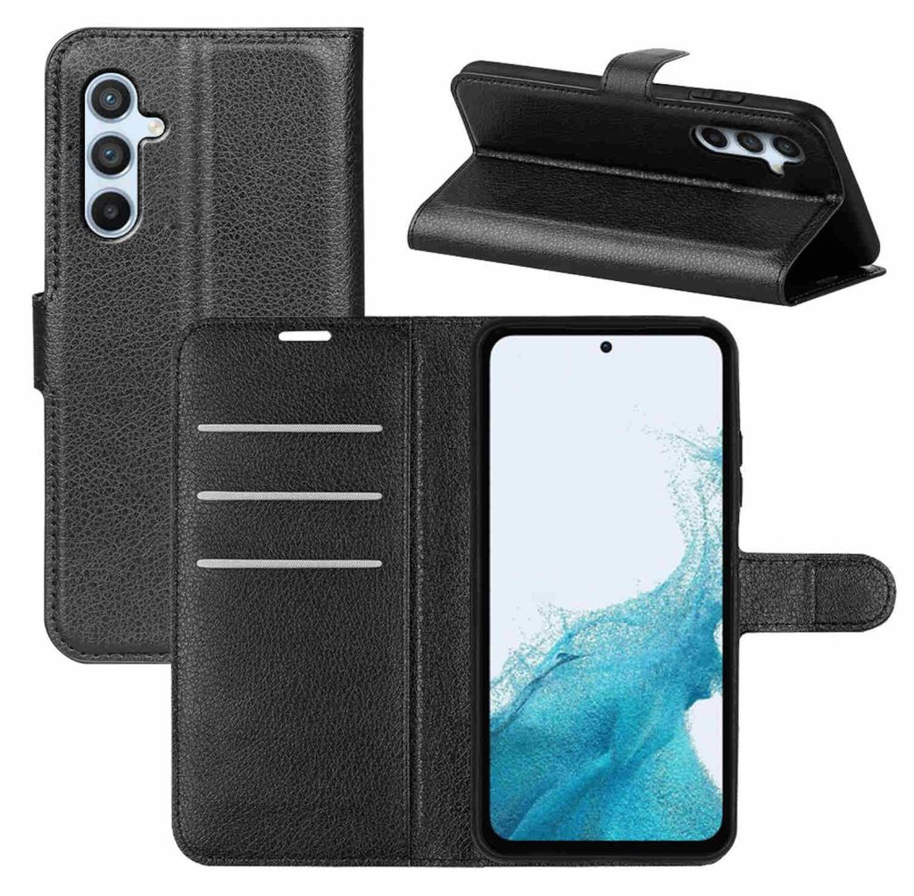 Für Samsung Galaxy A54 5G Handy Tasche Schwarz Etui Produktbild 