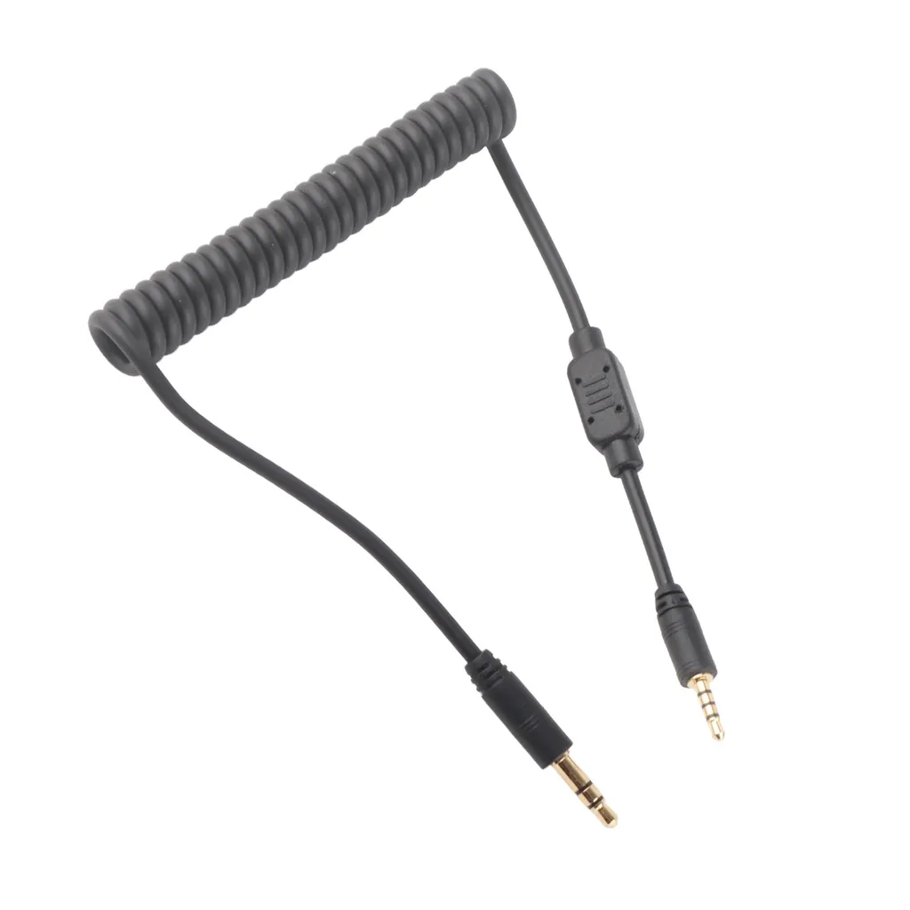 Cavo di sincronizzazione flash, cavo di sincronizzazione flash da 3,5 mm, cavo di sincronizzazione flash da maschio a maschio, cavo di sincronizzazione flash a spirale, cavo di sincronizzazione flash per fotocamere DSLR, cavo a spirale per fotocamere DSLR