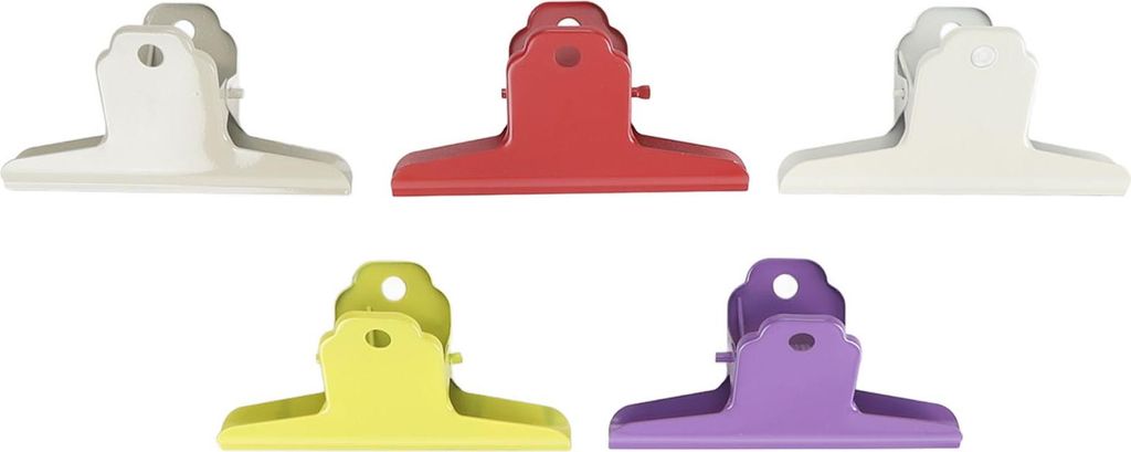 5pcs farbenfrohe Metallbullenscharnier -Klammern Wand hängend schwere robuste Feder Großes Bindemittel Papier