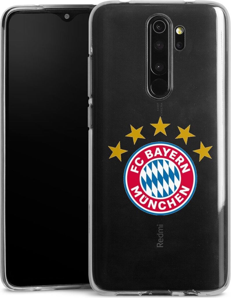 DeinDesign Handyhülle für Xiaomi Redmi Note 8 Pro Silikon Hülle Case Smartphone Schutzhülle FC Bayern München FCB Sterne