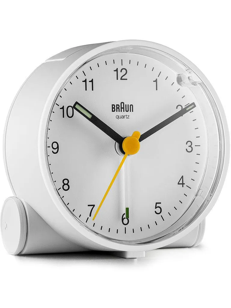 Réveil de Table à Quartz Braun BC01W Blanc - Cadran Carré Compact - 3