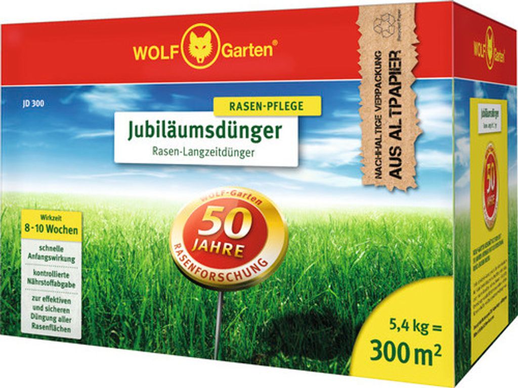 Rasendünger Wolf-Garten Jubiläumsdünger 5,4 kg 300 m²