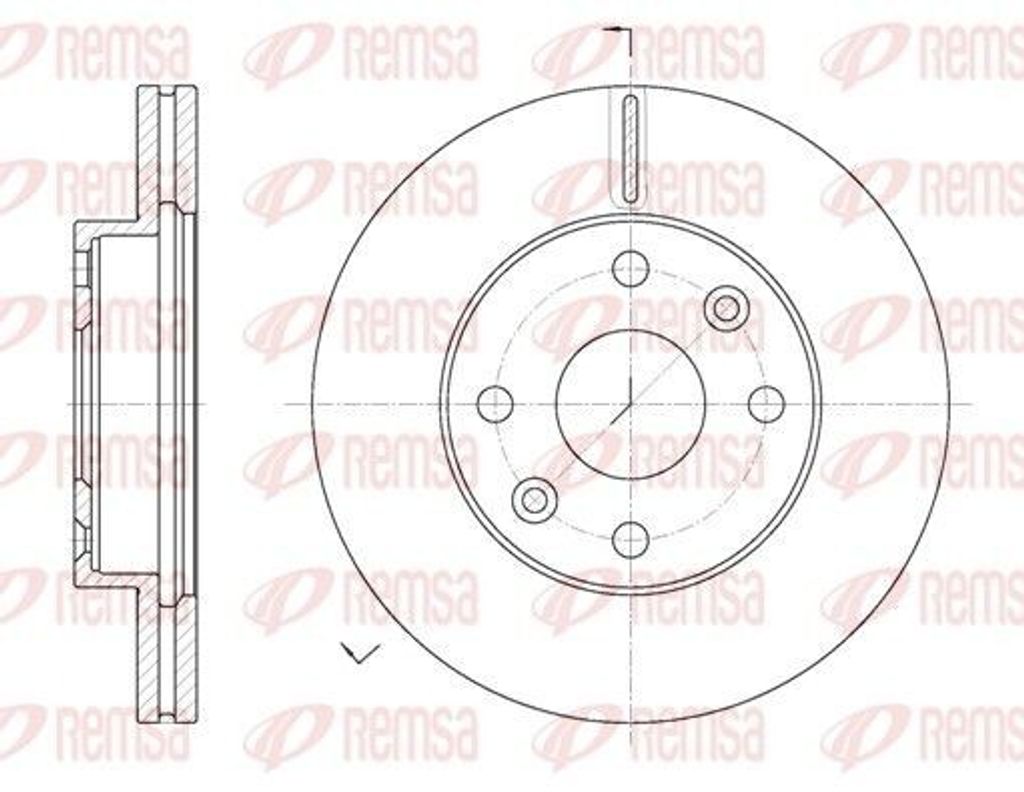 2x REMSA Bremsscheibe 61116.10 vorne für KIA RIO Kombi (DC) RIO Stufenheck (DC_)