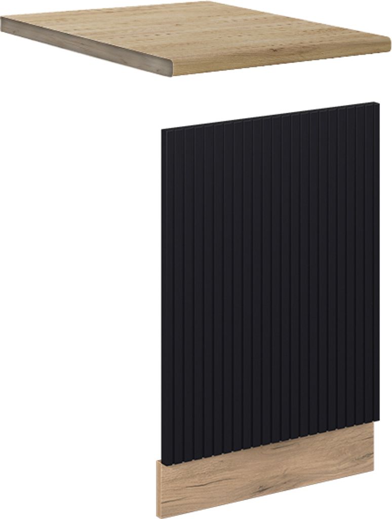 Frontblende Vicco Fame-Line Schwarz gestreift 45 cm , AP Eiche, Model 50960