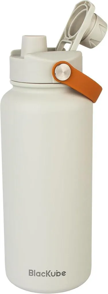 Blackube Bottiglia in acciaio inox 1000ml senza BPA a prova di perdite - Bianco 1000ml