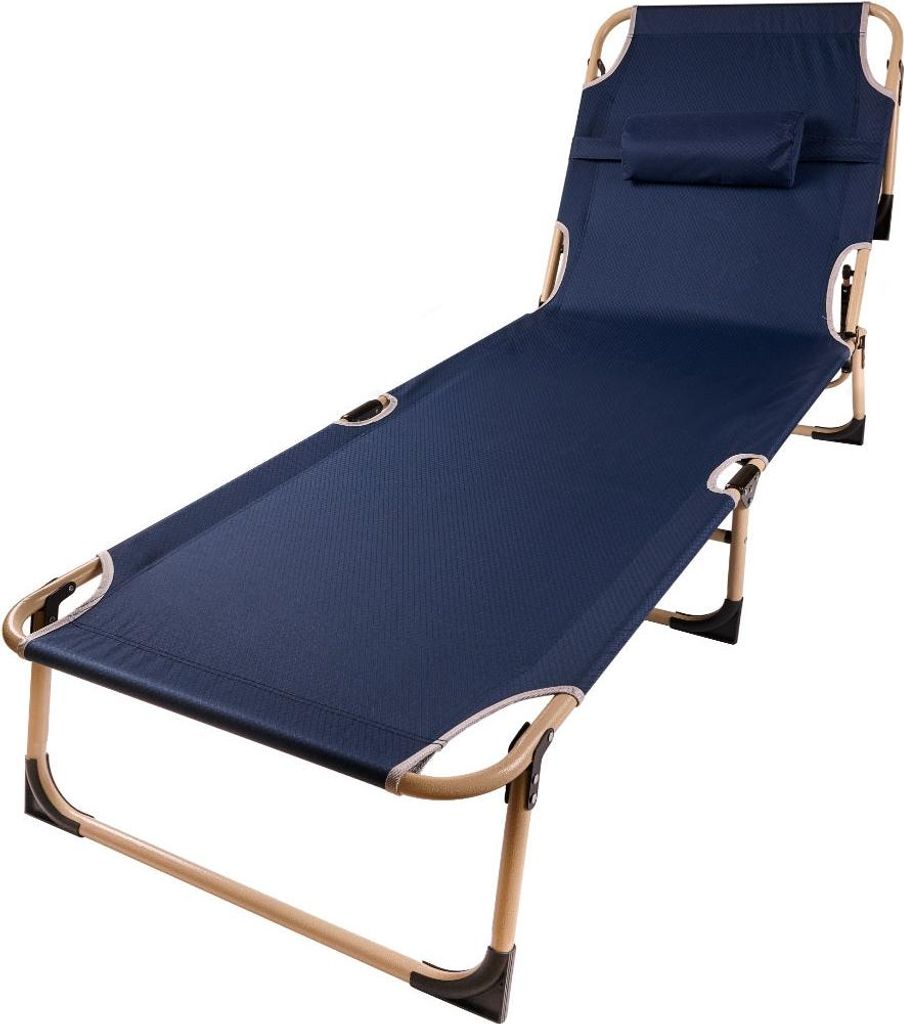 Lettino da campo pieghevole turistico Canada Blu Navy Immagine del prodotto 