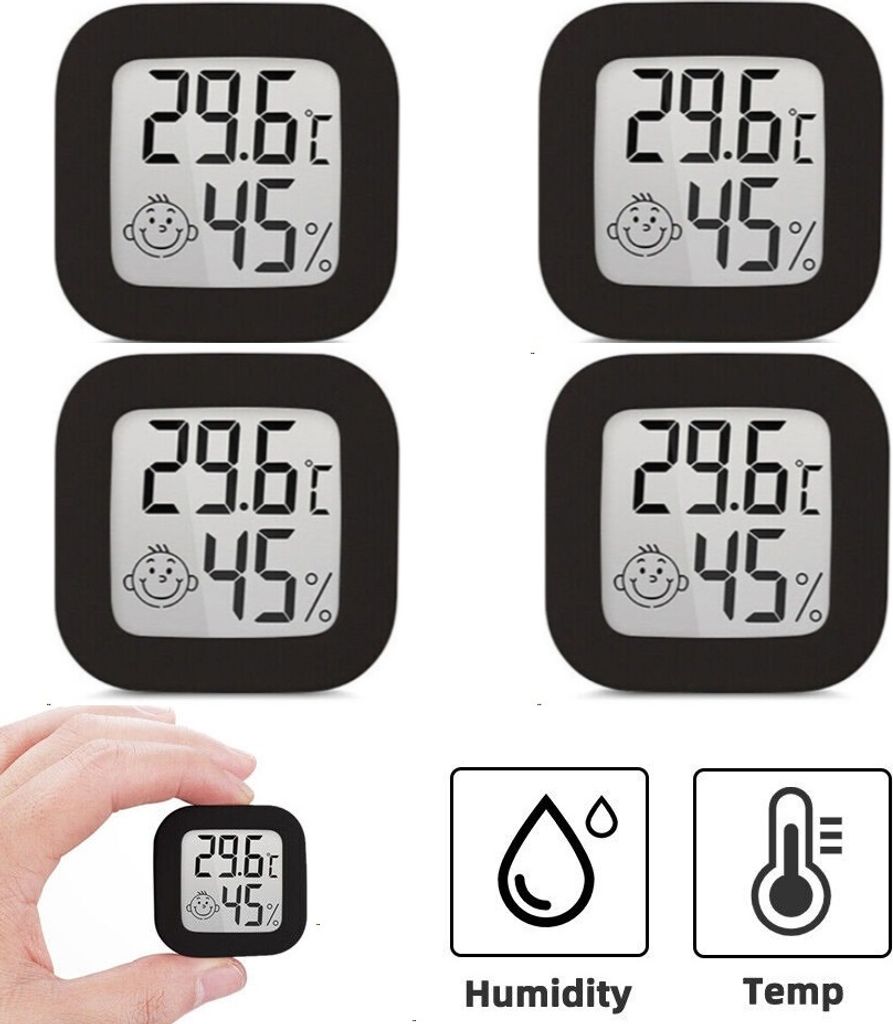 4X DigitalesThermo-Hygrometer für Innenräume, LCD Produktbild 