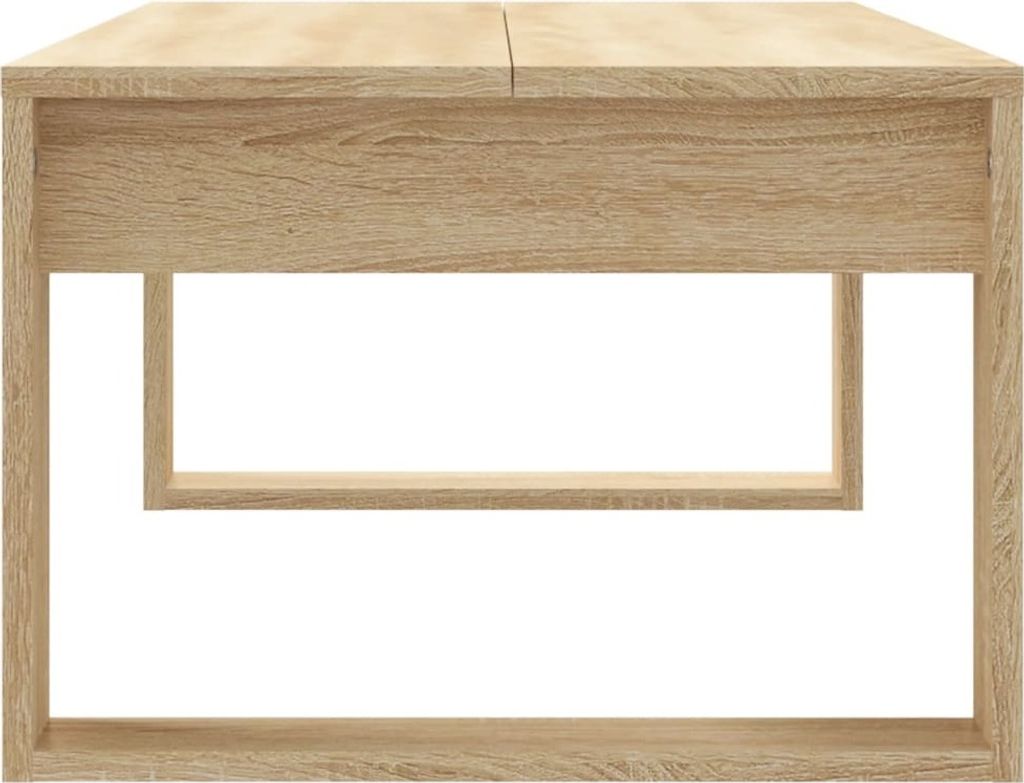 Tavolino Da Tè In Stile Industriale, Finitura Rovere Sonoma, Piano Rotondo In MDF E Gambe In Acciaio. Dimensioni: Diametro 35 Cm, Altezza 34 Cm. - 2
