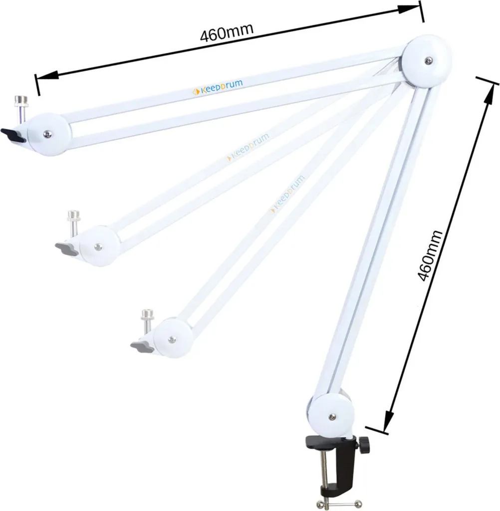 Microphone de streaming USB Rode Podcaster et bras réglable Blanc