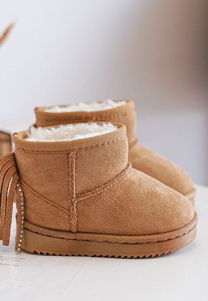 Kinder Gefütterte Schneestiefel Mit Fransen Camel Mikyla 24 Produktbild 5