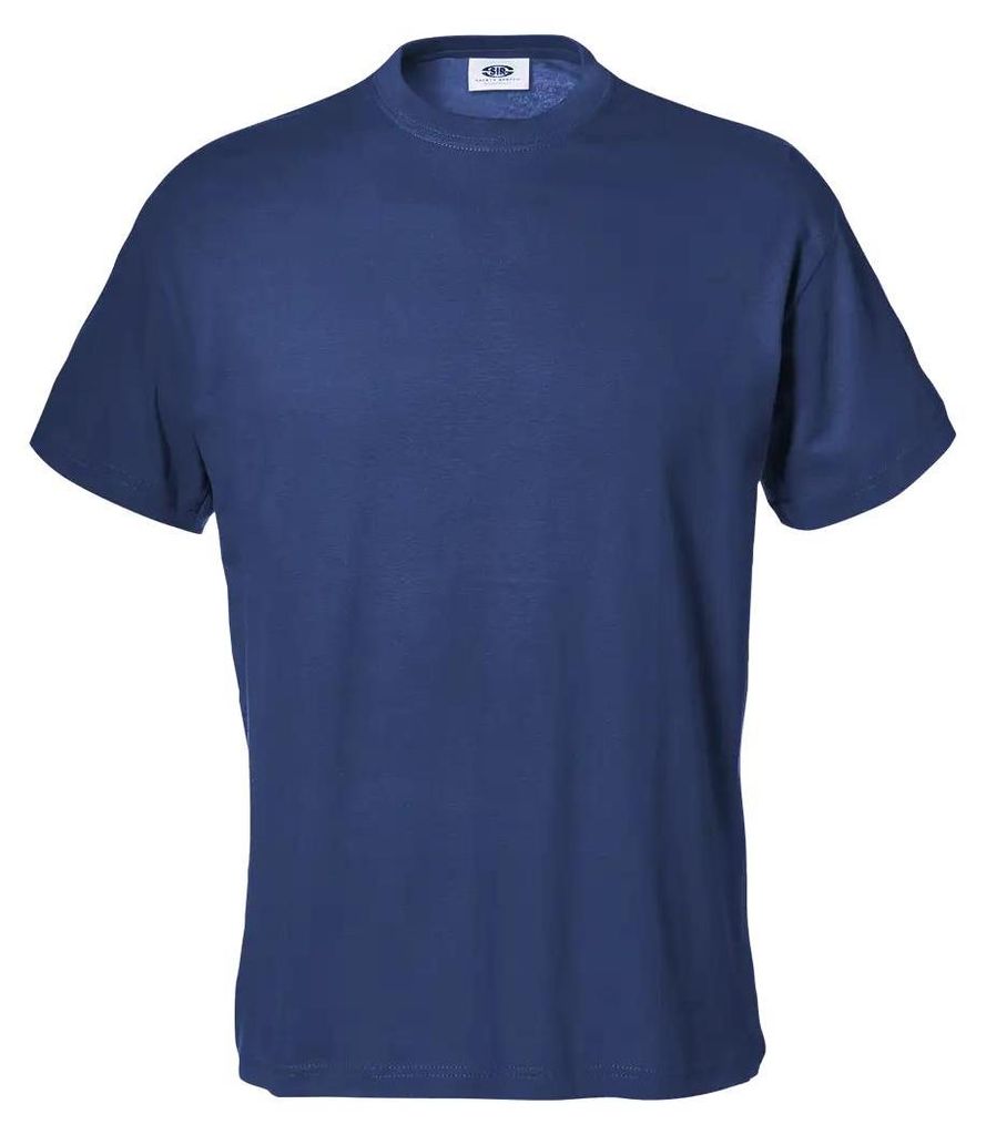 Sir Safety Samba Herren Arbeits-T-Shirt Kurzarm 100% Baumwolle 12 Stück, S, BLUE