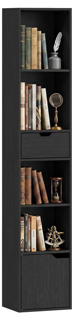 HOMCOM Bücherregal, 6 Ebenen, Schublade, verstellbares Produktbild 