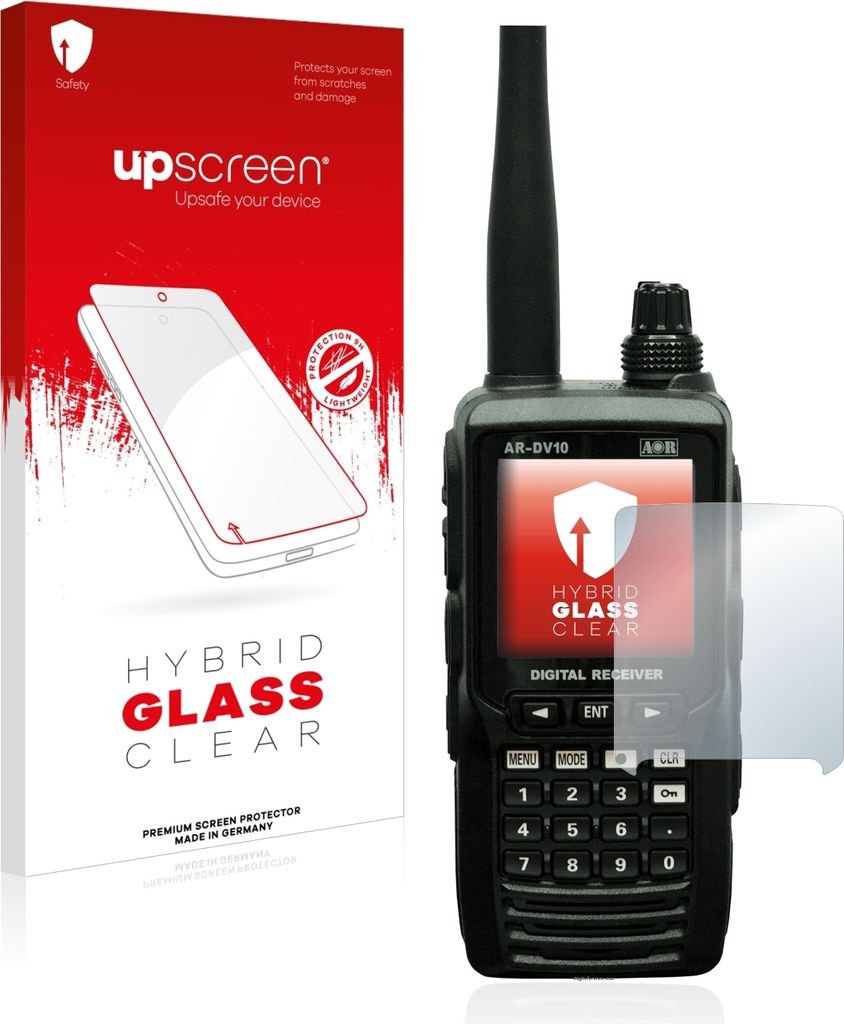 upscreen Schutzglas für Aor AR-DV10 Schutzfolie Panzer Folie Glas Display Schutz klar
