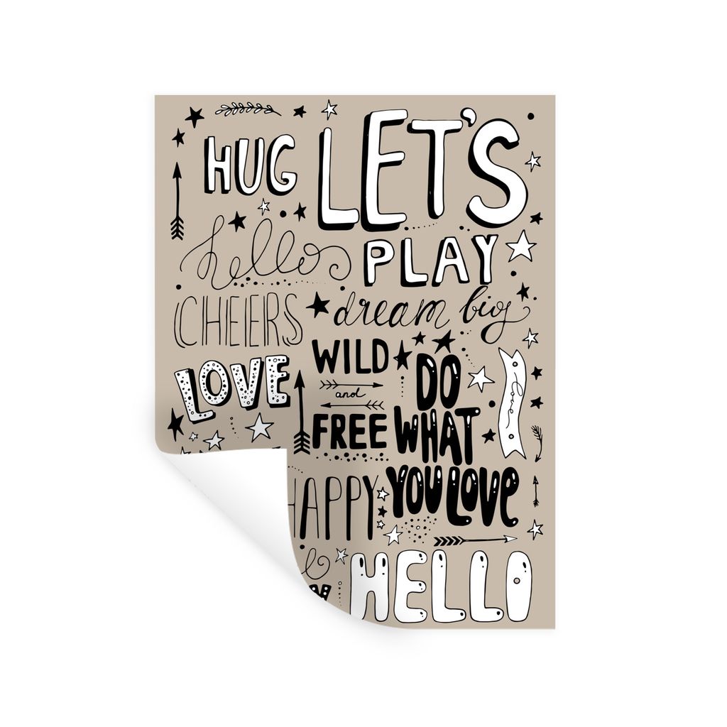 MuchoWow Wandtattoo Wandsticker Wandaufkleber Zitate - Sprichwörter - Kinder - Wörter - Baby 30x40 cm Selbstklebend und Repositionierbar - Stic...