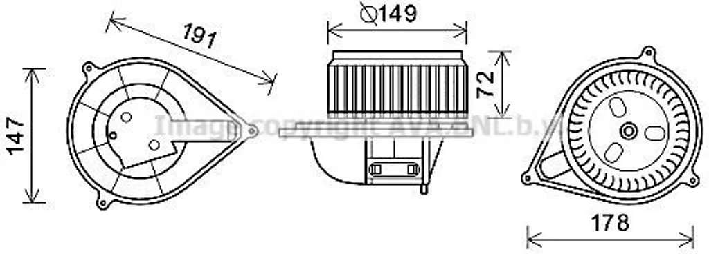 Moteur de ventilateur anti surchauffe pour Ducato OE 46722759