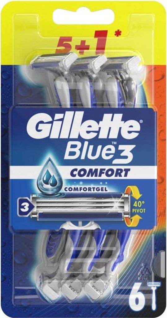 Gillette Blue3 Rasierer für Männer, 6 Stück