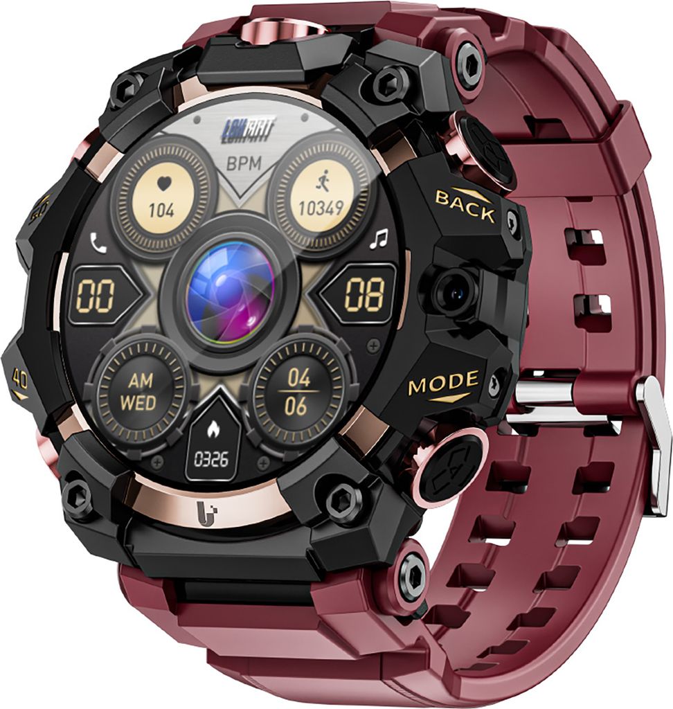 LOKMAT APPLLP 2 PRO 4G Smart Watch, WiFi GPS BT Smartwatch, AMOLED-Touchscreen, unterstuetzt Nano-SIM-Karte, unabhaengige Telefonanrufe, Sportuhr, ...