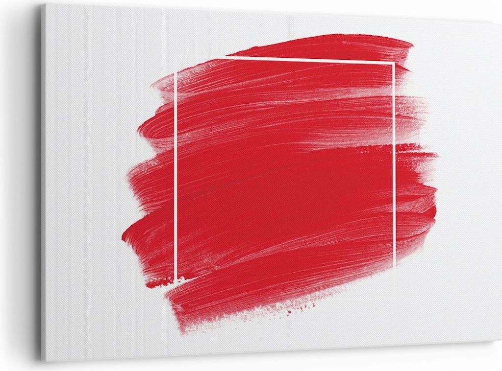 Bild auf Leinwand - Leinwandbild - Einteilig - Rot Farben Stück - 120x80cm - Wand Bild - Wanddeko - Wandbilder - Leinwanddruck - Bilder - Wanddeko...