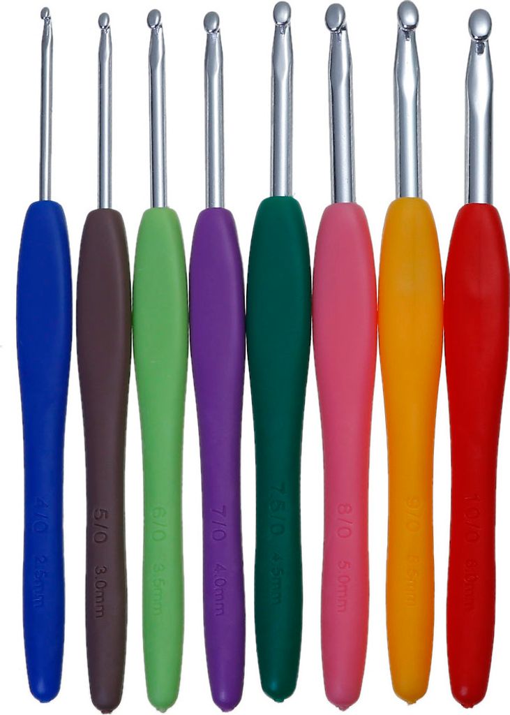 8x Nadeln Häkelnadeln Miniblings Häkeln DIY Nadel verschiedene Stärken 2,5-6 mm