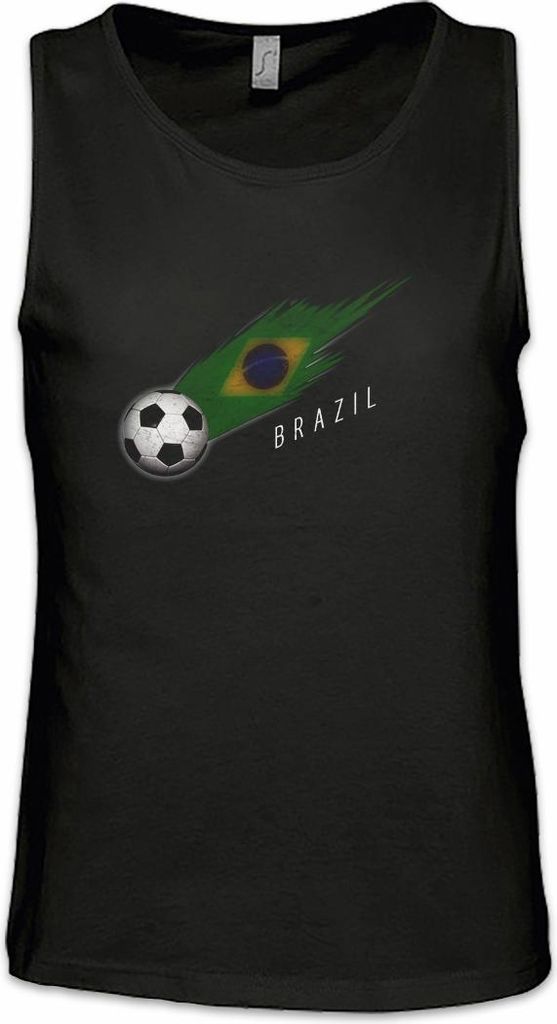 Urban Backwoods Brazil Football Comet I, Ärmelloses T-Shirt, Farbe: Schwarz, Größe: S