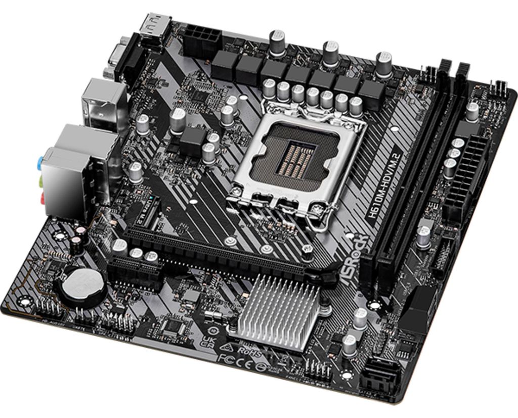 ASRock H610M-HDV/M.2 - 2.0 - Motherboard - micro ATX - LGA1700-Sockel - H610 Chipsatz - USB 3.2 Gen 1 - Gigabit LAN - Onboard-Grafik (CPU erforderl...