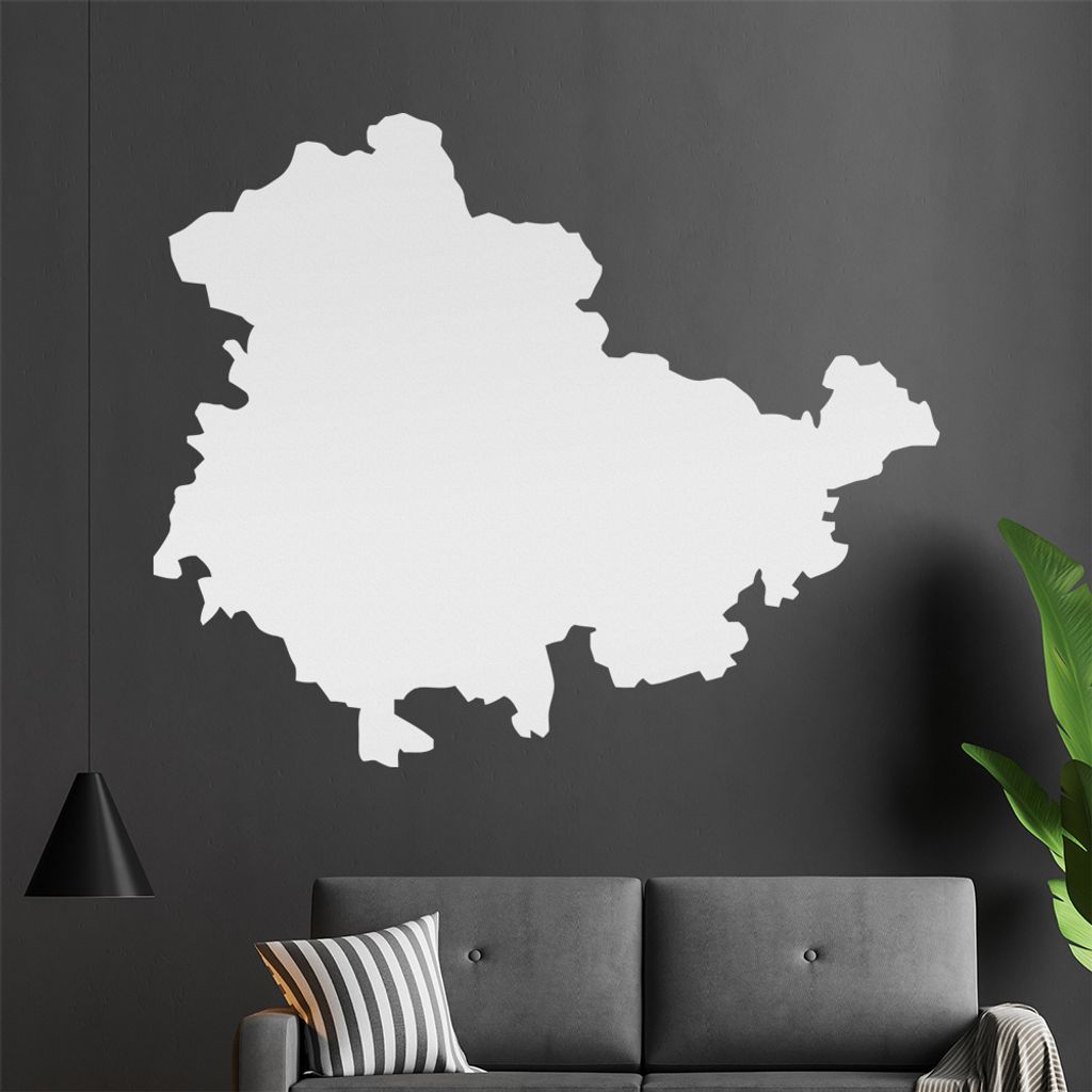 KIWISTAR Bundesland Thüringen - Erfurt Wartburg Wandtattoo in 6 Größen - Wandaufkleber Wall Sticker - Dekoration, Küche, Wohnzimmer, Schlafzimm...