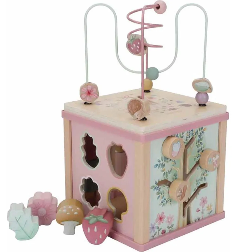 Jouet d'Éveil en Bois Little Dutch Fairy Garden Cube Multi-Activités