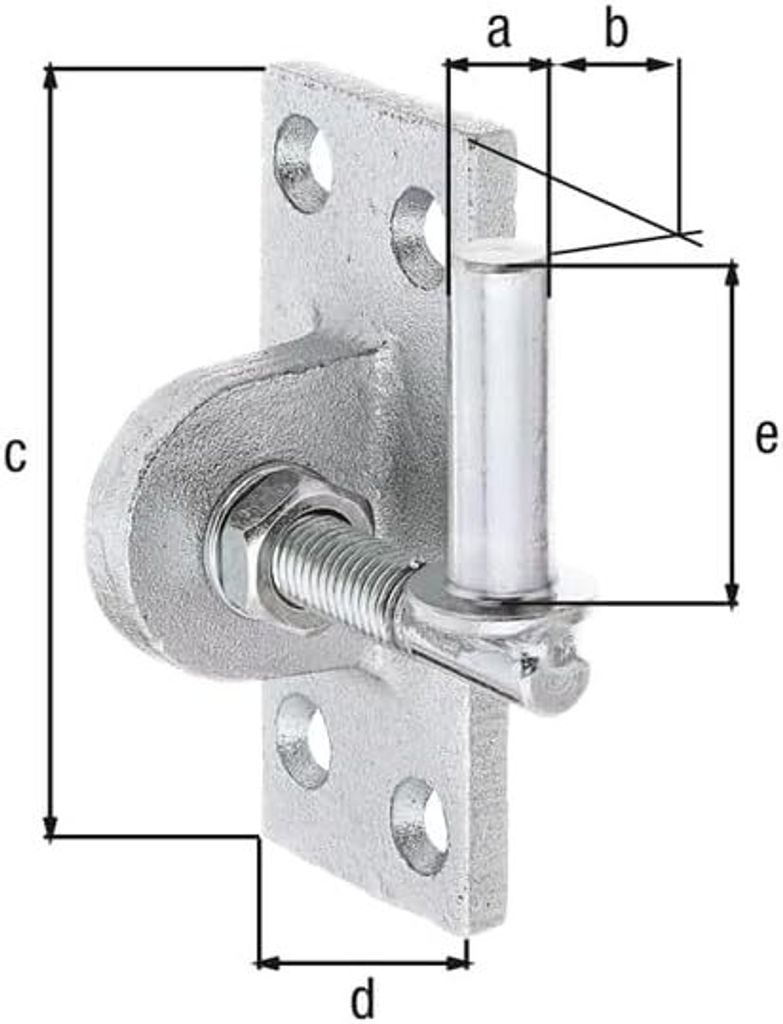 Alberts 318239 Kloben zum Anschrauben verstellbar um 20 mm Produktbild 