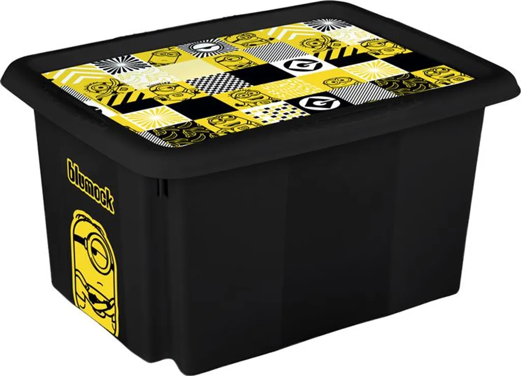 Bac de rangement 15 litres keeeper Karolina pour chambre et bureau noir