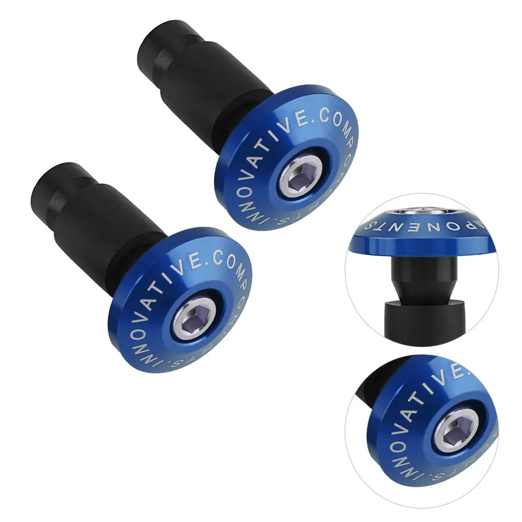 Coppia Tappi Terminali Manubrio Moto - Accessori Tuning Alluminio - 4