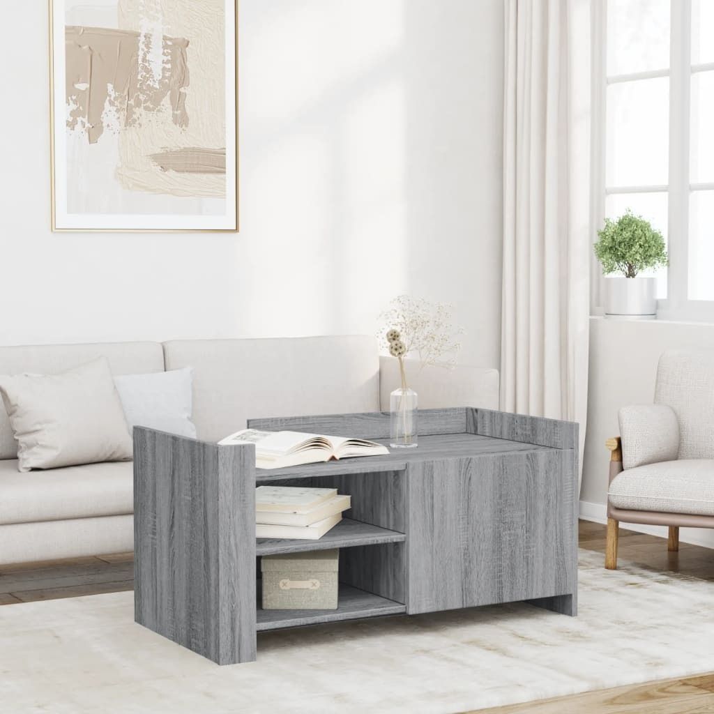 Maison Exclusive - Couchtisch Grau Sonoma 100x50x50 cm Holzwerkstoff