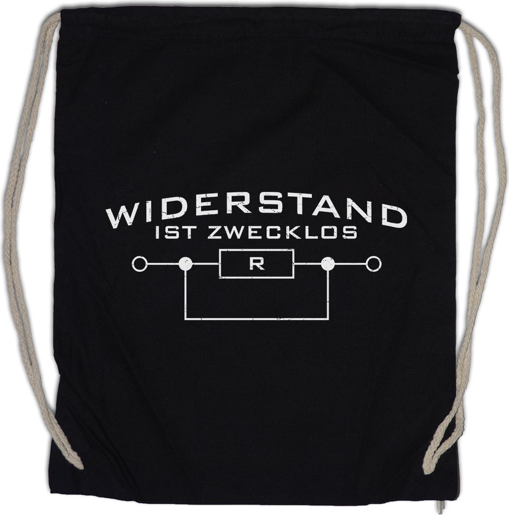 Urban Backwoods Widerstand, Turnbeutel, Farbe: Schwarz